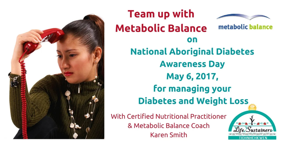 Metabolic Balance Special $100 off for Aboriginal Diabetes Awareness Day - May 6, 2017